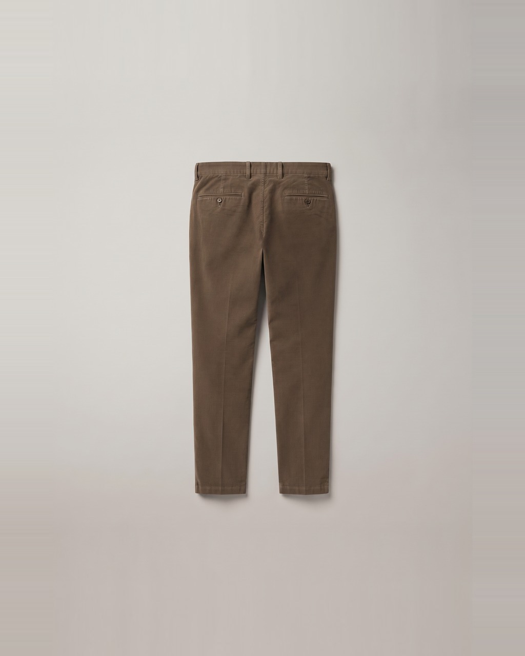 Cord Straight Trouser in Tobacco, back view