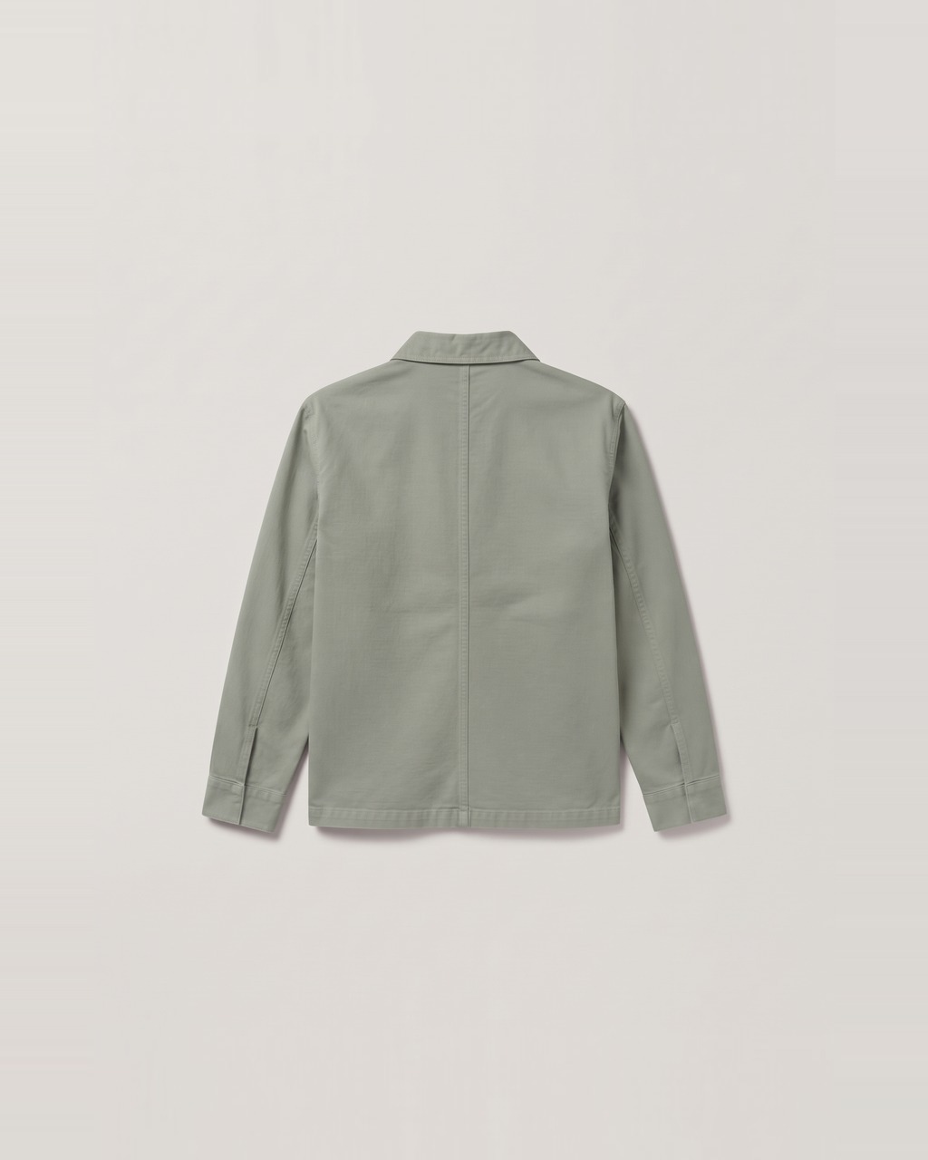 Cotton Chore Jacket in Sage, back view